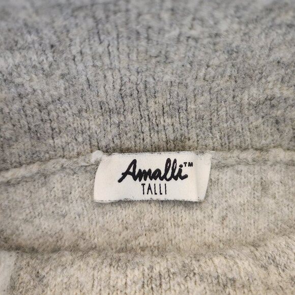 Amalli Talli Light Grey and White Striped Turtleneck Sweater - Picture 5 of 6